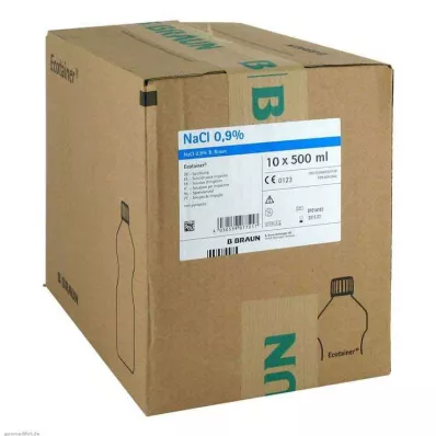 KOCHSALZLÖSUNG 0,9%-os B.Braun Ecotainer öblítőoldat, 10X500 ml