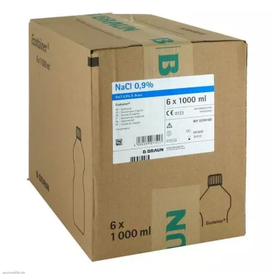 Sóoldat 0,9% B.Braun öblítő oldat Ecotainer, 6X1000 ml