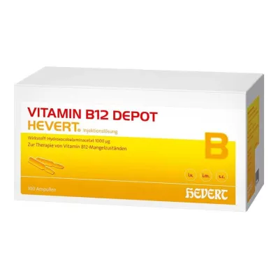 VITAMIN B12 DEPOT Hevert ampullák, 100 db VITAMIN B12 DEPOT Hevert ampullák, 100 db