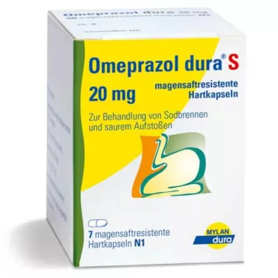 Omeprazole dura S 20 mg gyomornedv-ellenálló kapszula, 7 db