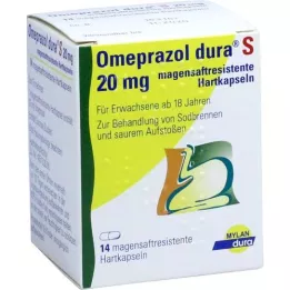 OMEPRAZOL dura S 20 mg bélsavval bevont kemény kapszula, 14 db