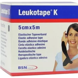 LEUKOTAPE K 5 cm fekete, 1 db