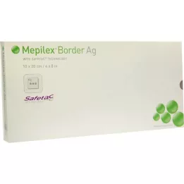 MEPILEX Border Ag habkötszer 10x20 cm steril, 5 db