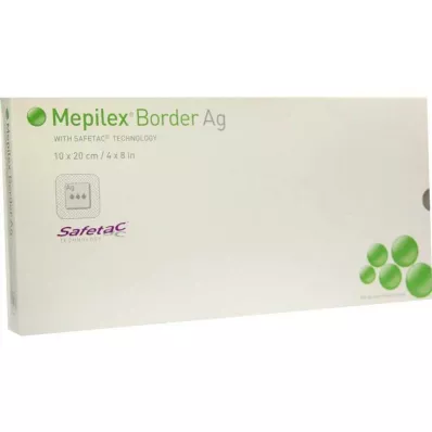 Mepilex Border Ag kötszer 10x20cm, 5 db