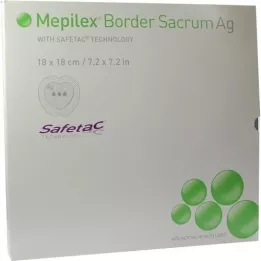 MEPILEX Border Sacrum Ag habszivacs kötszer 18x18 cm ster., 5 db