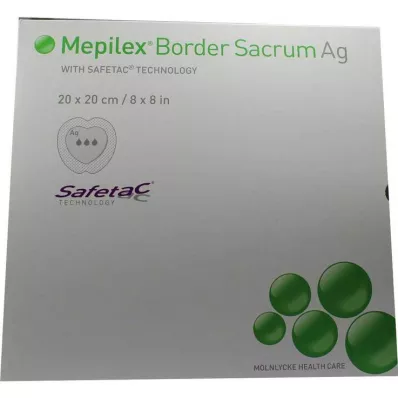 Mepilex Border Sacrum Ag kötszer 20x20cm, 5 db
