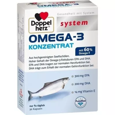 DOPPELHERZ Omega-3 koncentrátum rendszer kapszula, 30 db