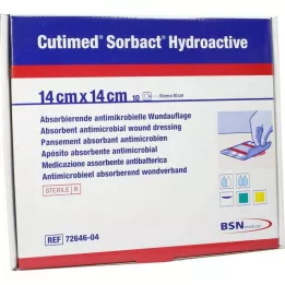 CUTIMED Sorbact hidroaktív kompressz 14x14 cm, 10 db