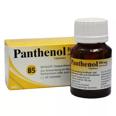 PANTHENOL 100 mg Jenapharm tabletta, 50 db