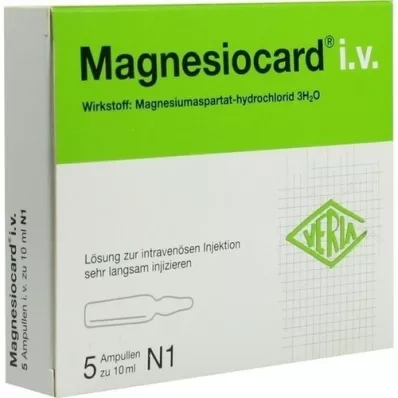 MAGNESIOCARD intravénás oldatos injekció, 5X10 ml