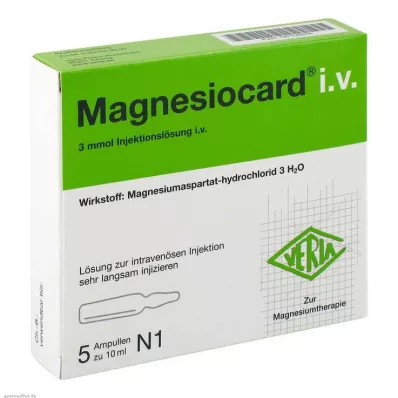 MAGNESIOCARD intravénás oldatos injekció, 5X10 ml