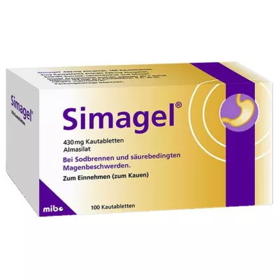 SIMAGEL Rágótabletta, 100 db