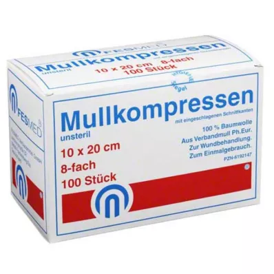 MULLKOMPRESSEN ES 10x20 cm nem steril 8x, 100 db