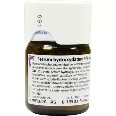 FERRUM HYDROXYDATUM 5%-os trituráció, 50 g