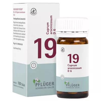 Biochemistry Pflueger 19 Cuprum arsenicosum D 6 tabletta, 100 db Biochemistry Pflueger 19 Cuprum arsenicosum D 6 tabletta, 100 db