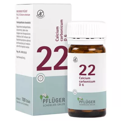 Biochemistry Pflueger 22 Calcium carbonicum D 6 tabletta, 100 db Biochemistry Pflueger 22 Calcium carbonicum D 6 tabletta, 100 db