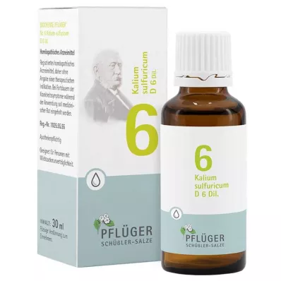 Biokémia Pflueger 6 Kalium sulfuricum D 6 csepp, 30 ml