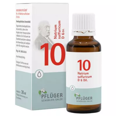 Biochemistry Pflueger 10 Natrum sulfuricum D 6 csepp, 30 ml Biochemistry Pflueger 10 Natrum sulfuricum D 6 csepp, 30 ml