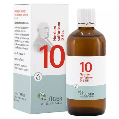 Biochemistry Pflueger 10 Natrum sulfuricum D 6 csepp, 100 ml Biochemistry Pflueger 10 Natrum sulfuricum D 6 csepp, 100 ml
