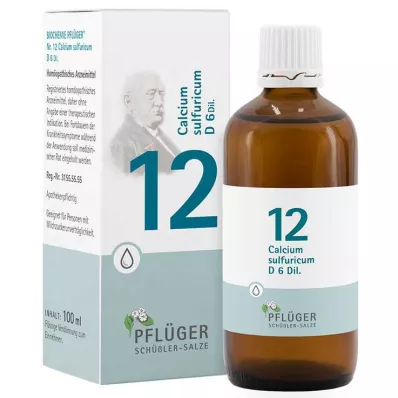 Biochemistry Pflueger 12 Calcium sulfuricum D 6 csepp, 100 ml