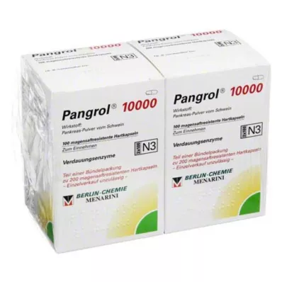 Pangrol 10000 kemény kapszula gyomornedv-ellenálló bevonattal, 200 db