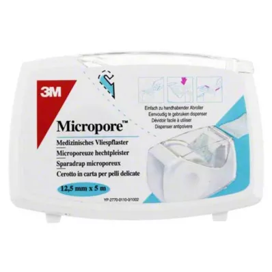 MICROPORE Nem szőtt vakolat 1,25 cmx5 m.Abr.1530NP-0SD, 1 db
