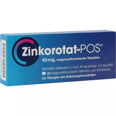 ZINKOROTAT POS bélsavmentes bevont tabletta, 20 db