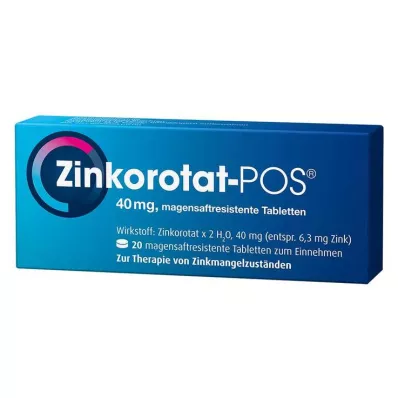 ZINKOROTAT POS bélsavmentes bevont tabletta, 20 db ZINKOROTAT POS bélsavmentes bevont tabletta, 20 db