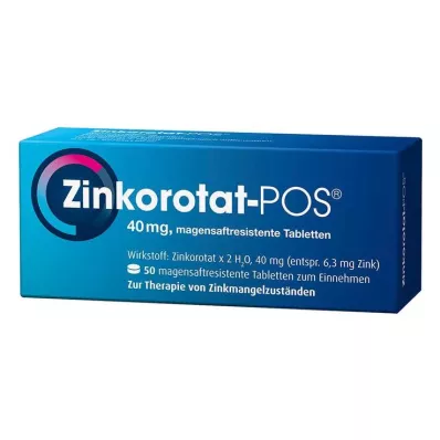 ZINKOROTAT POS bélsavmentes bevont tabletta, 50 db ZINKOROTAT POS bélsavmentes bevont tabletta, 50 db