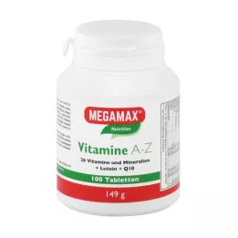 MEGAMAX Vitamin A-Z+Q10+Lutein tabletta, 100 db