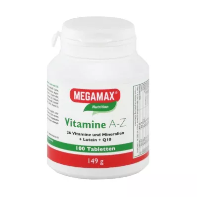MEGAMAX Vitamin A-Z+Q10+Lutein tabletta, 100 db