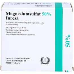 MAGNESIUMSULFAT 50%-os Inresa Conc.for Inj./Inf.L., 10X10 ml