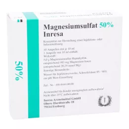 MAGNESIUMSULFAT 50%-os Inresa Conc.for Inj./Inf.L., 10X10 ml