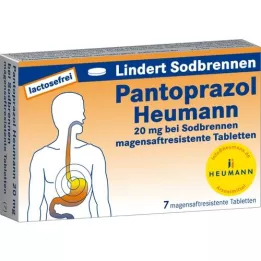 PANTOPRAZOL Heumann 20 mg b.Sodbrennen msr.Tabl., 7 db