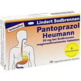 PANTOPRAZOL Heumann 20 mg b.Sodbrennen msr.Tabl., 14 db