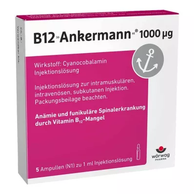 B12 ANKERMANN 1,000 μg Ampullák, 5X1 ml