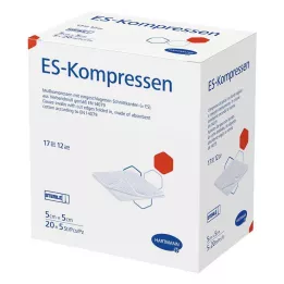 ES-KOMPRESSEN steril 5x5 cm 12x ömlesztett csomag, 20X5 db