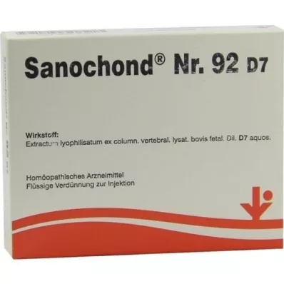 SANOCHOND No.92 D 7 ampullák, 5X2 ml