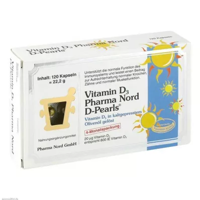 VITAMIN D3 PHARMA North 20 μg kapszula, 120 db