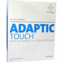 ADAPTIC Touch 7,6x11 cm-es nem tapadó szilikon kötszer, 10 db