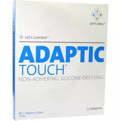 ADAPTIC Touch 7,6x11 cm-es nem tapadó szilikon kötszer, 10 db