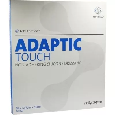 ADAPTIC Touch 12,7x15 cm-es nem tapadó szilikon sebkötszer, 10 db