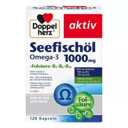 DOPPELHERZ Tengeri halolaj Omega-3 1.000 mg+Fols.Caps., 120 db