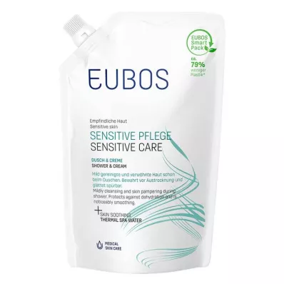 EUBOS SENSITIVE Zuhanyzó &amp; Krém utántöltő, 400 ml