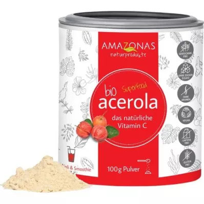ACEROLA 100% organikus tiszta természetes C-vitamin por, 100 g