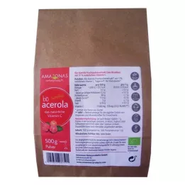 ACEROLA 100% organikus tiszta természetes C-vitamin por, 500 g