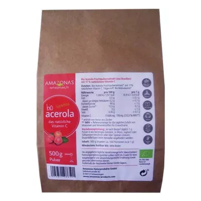ACEROLA 100% organikus tiszta természetes C-vitamin por, 500 g