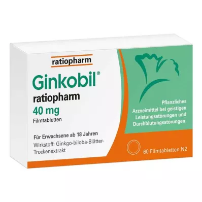 Ginkobil ratiopharm 40mg Ginkgo bilobával, 60 db