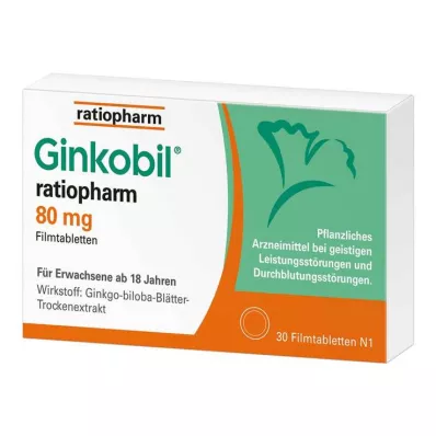 Ginkobil ratiopharm 80mg Ginkgo bilobával, 30 db