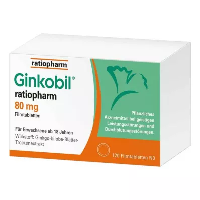 Ginkobil ratiopharm 80mg Ginkgo bilobával, 120 db